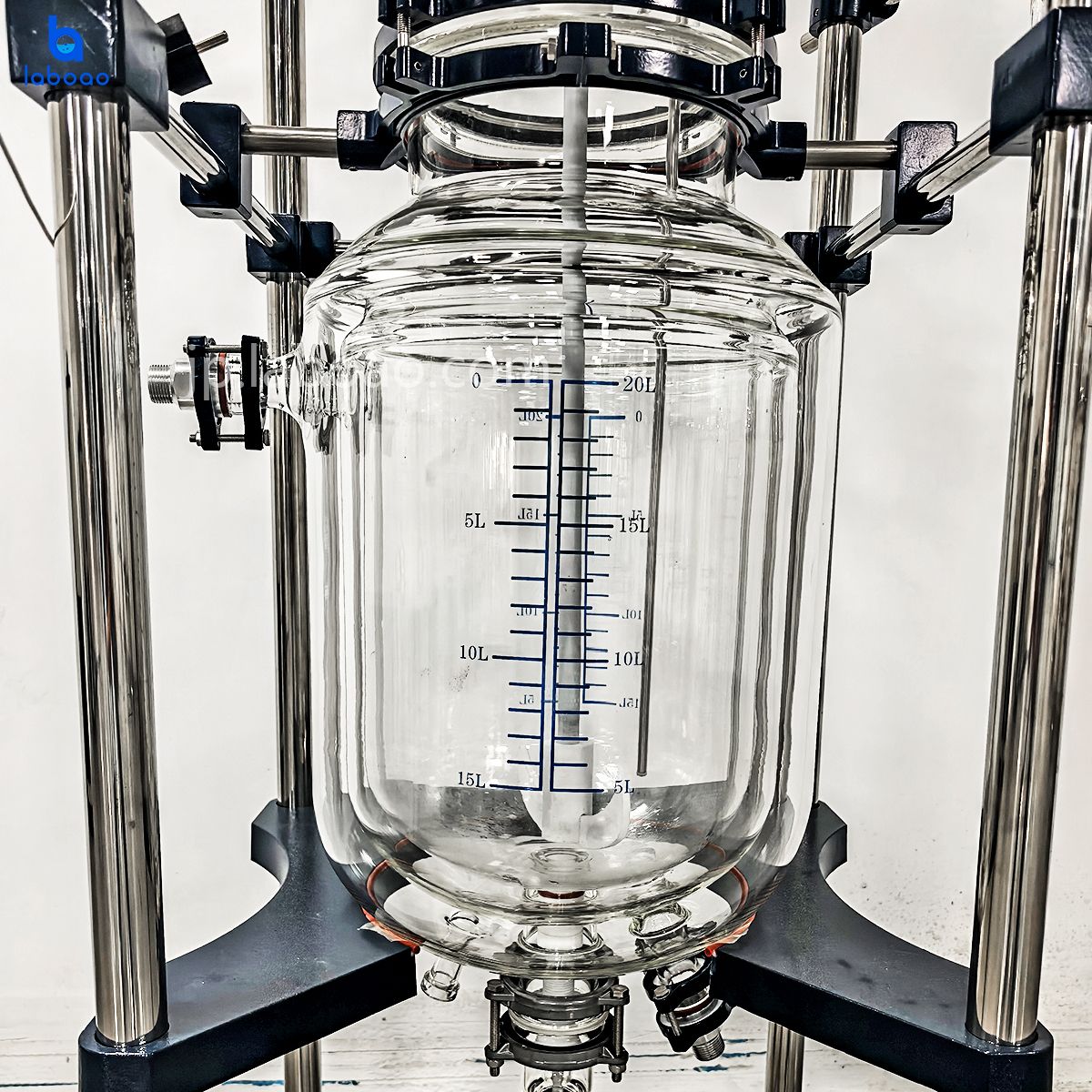 10-100L3層ジャケットガラス反応器