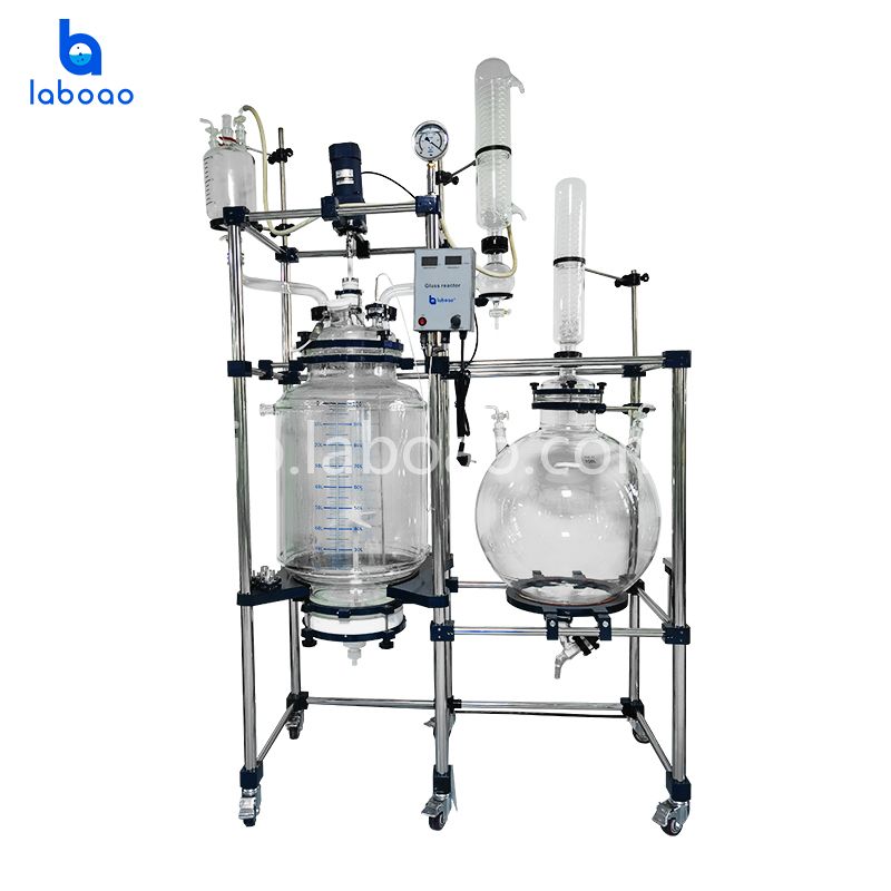 100L結晶化フィルタージャケット付きガラス反応器