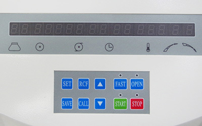 HR-20ベンチトップ高速冷蔵遠心分離機 詳細 - LCDディスプレイ、計器のすべてのパラメータをリアルタイムで表示します。
