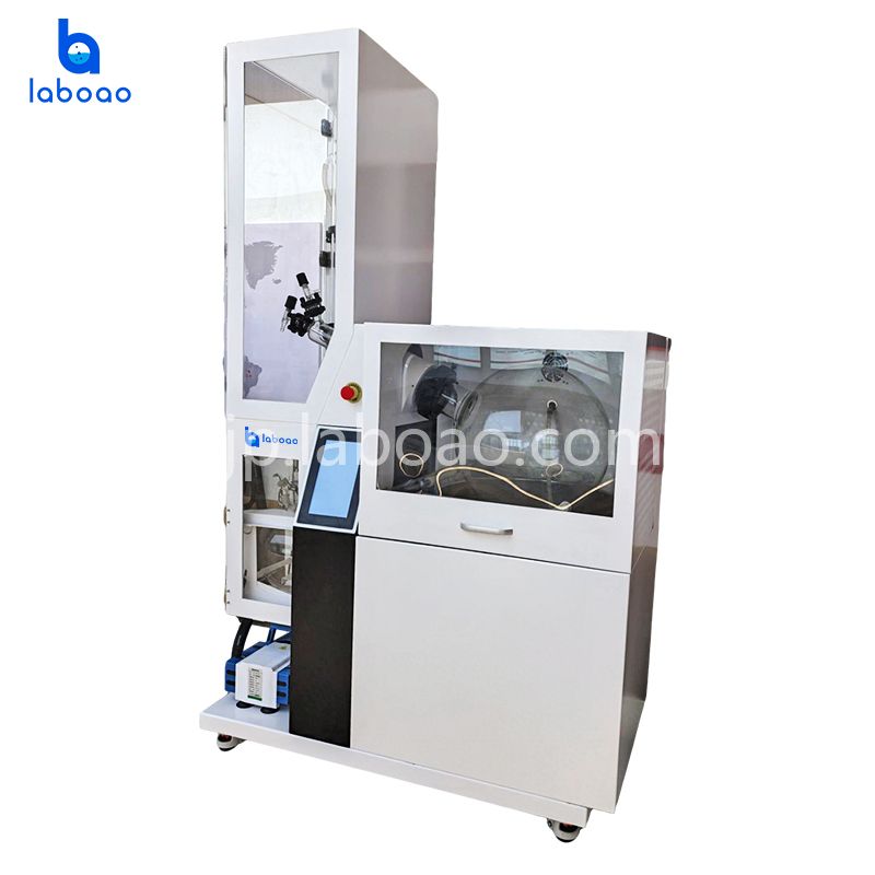 保護装置と自動充填排出機能付きロータリーエバポレーター