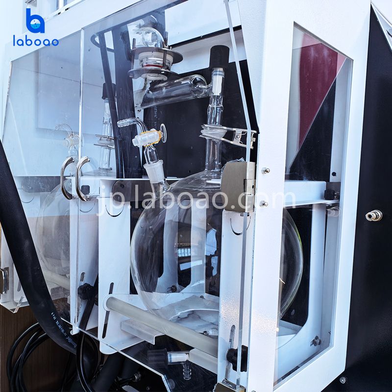 保護装置と自動充填排出機能付きロータリーエバポレーター